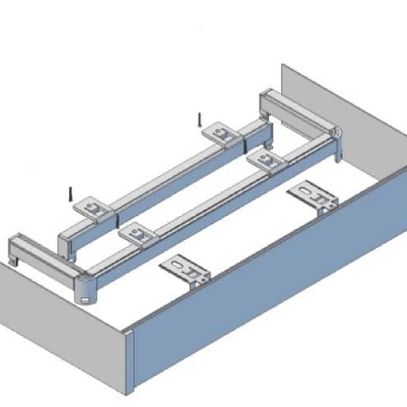 Dvoukolejnice rovná s krycím čelem pro záclony a závěsy